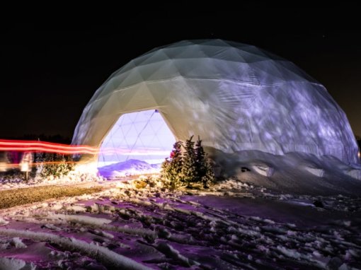 Drive-Through Snow Globe Dome