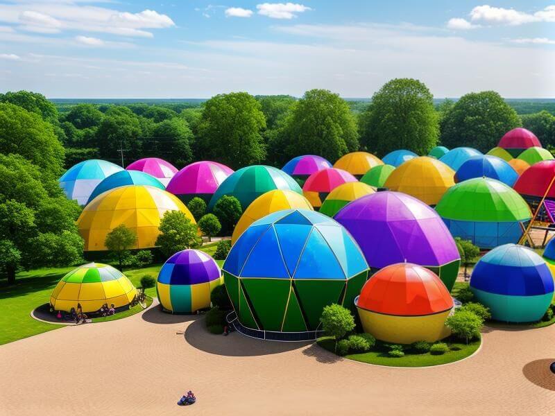 Colorful experiential dome concept