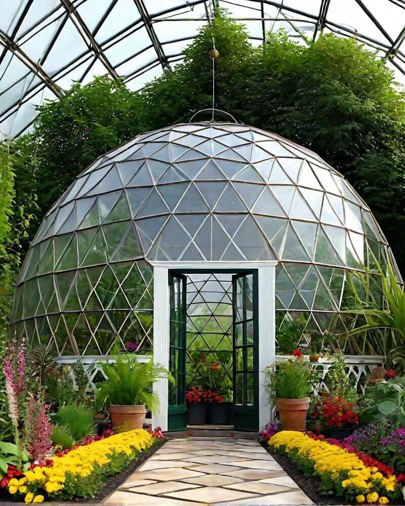 Geodesic greenhouse and kit application